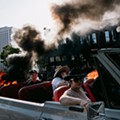 Several self-driving Waymo vehicles were lit on fire during the protest near U.S101Mark Abramson for The NewYork Times.jpg
